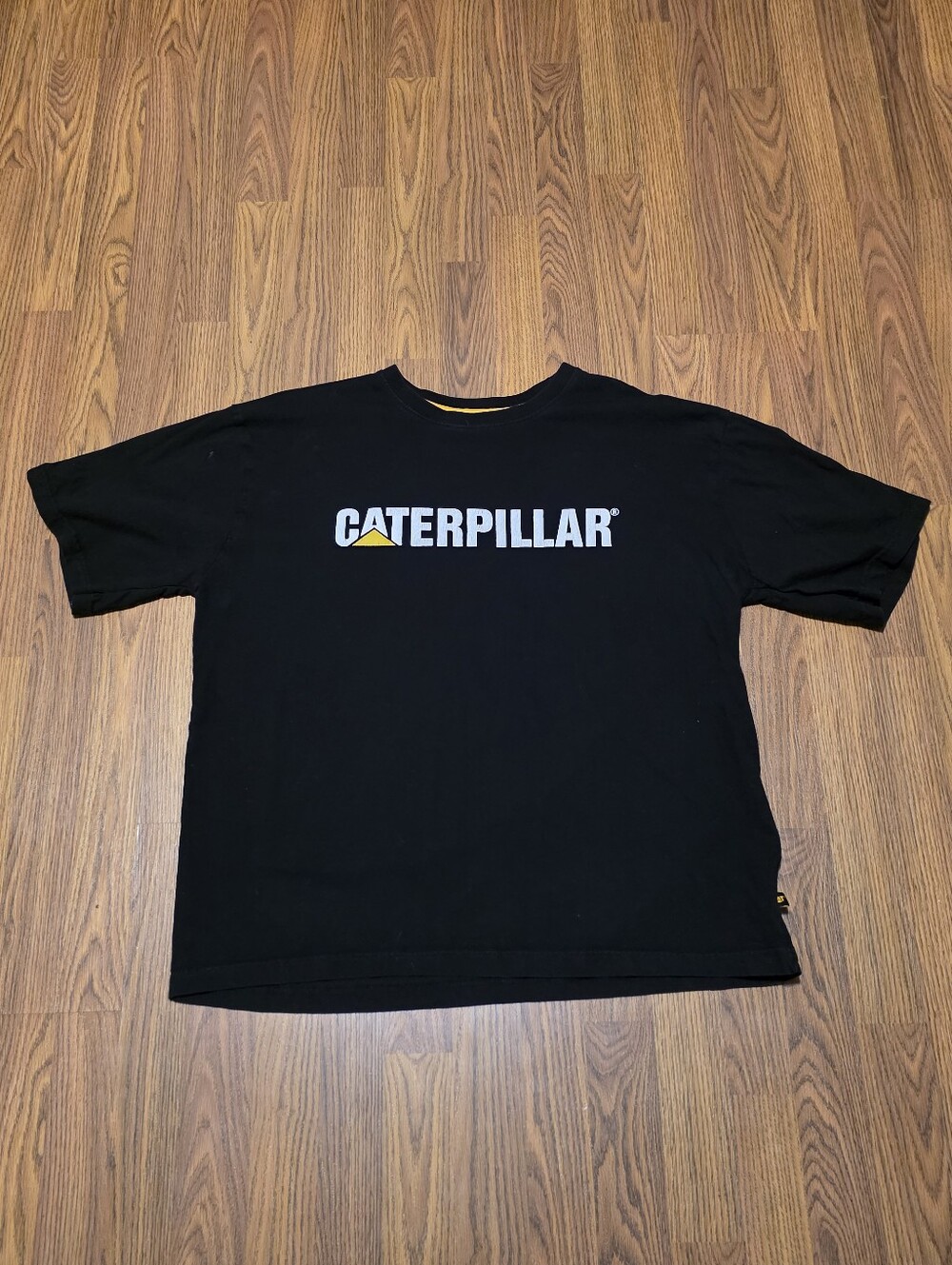 CAT Caterpillar Men’s Heavyweight Graphic Logo T-Shirt Black Crewneck L Workwear